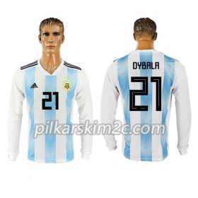 Koszulka Argentyna Dybala 21 Główna Mistrzostwa Świata 2018 - Koszulki Piłkarskie(L/S)